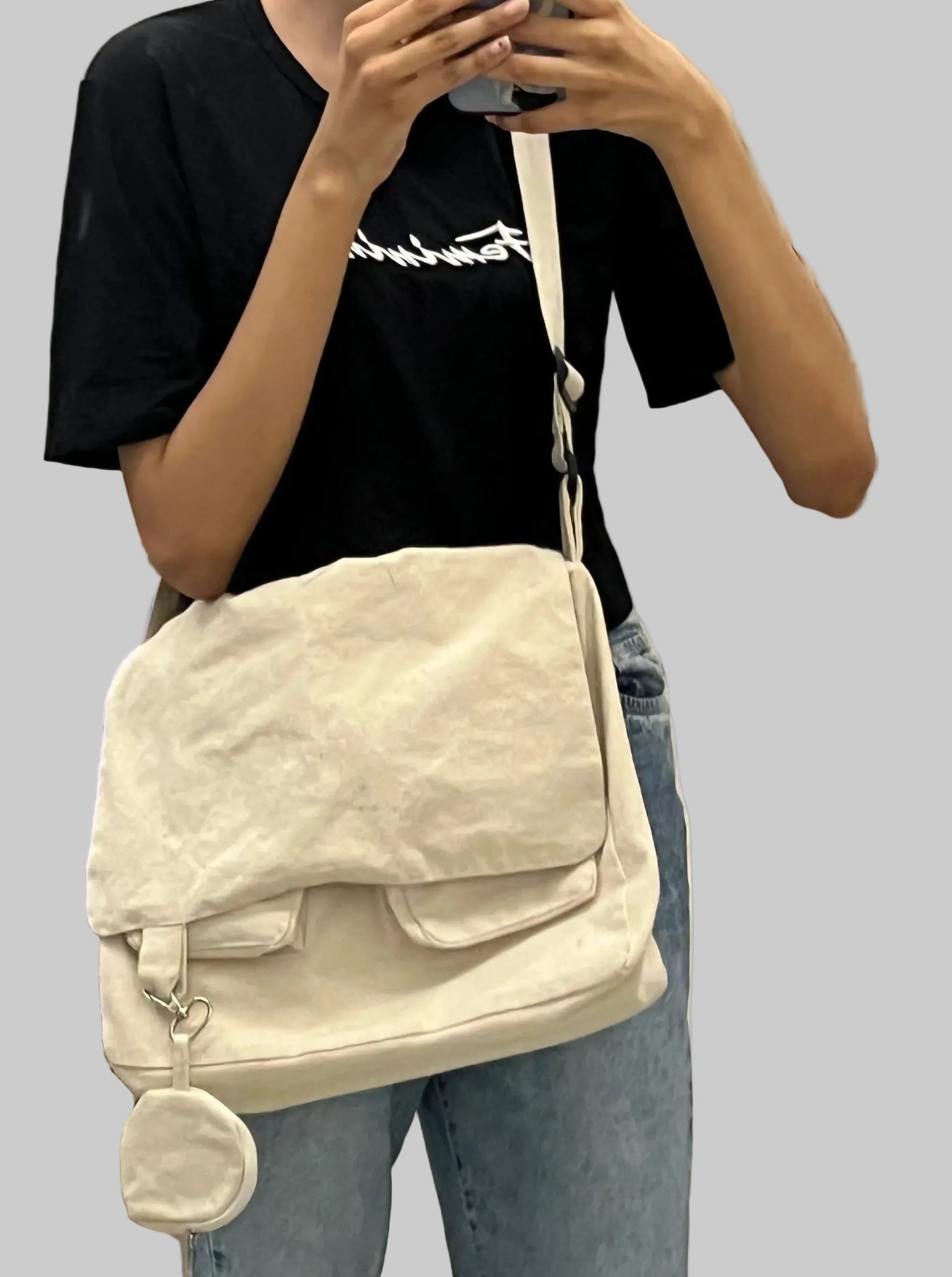 Messenger Korean bag(beige)