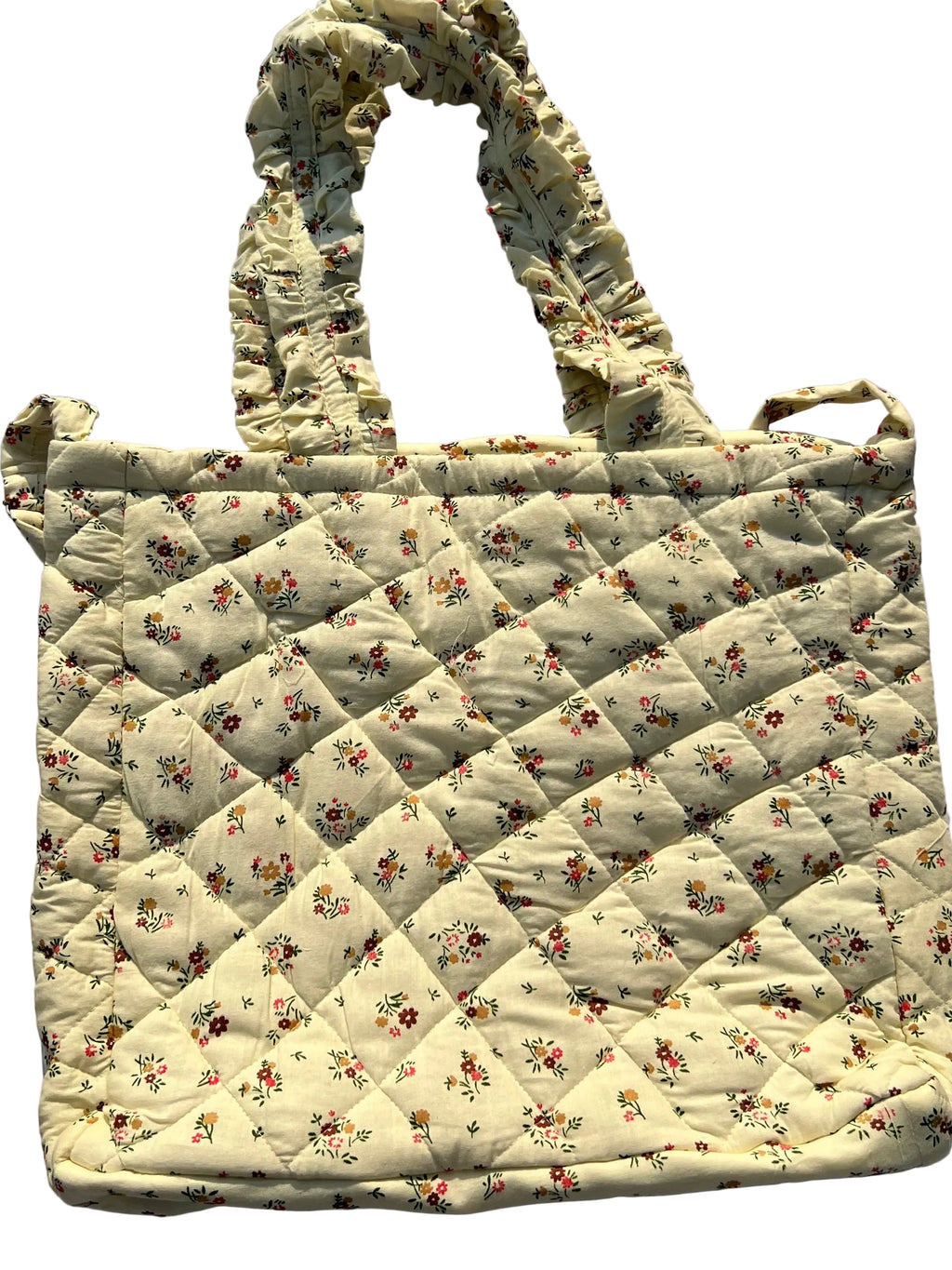 Butter Yellow Quilted Laptop Bag