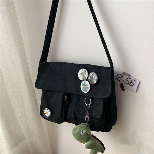 Messenger Korean bag(black)