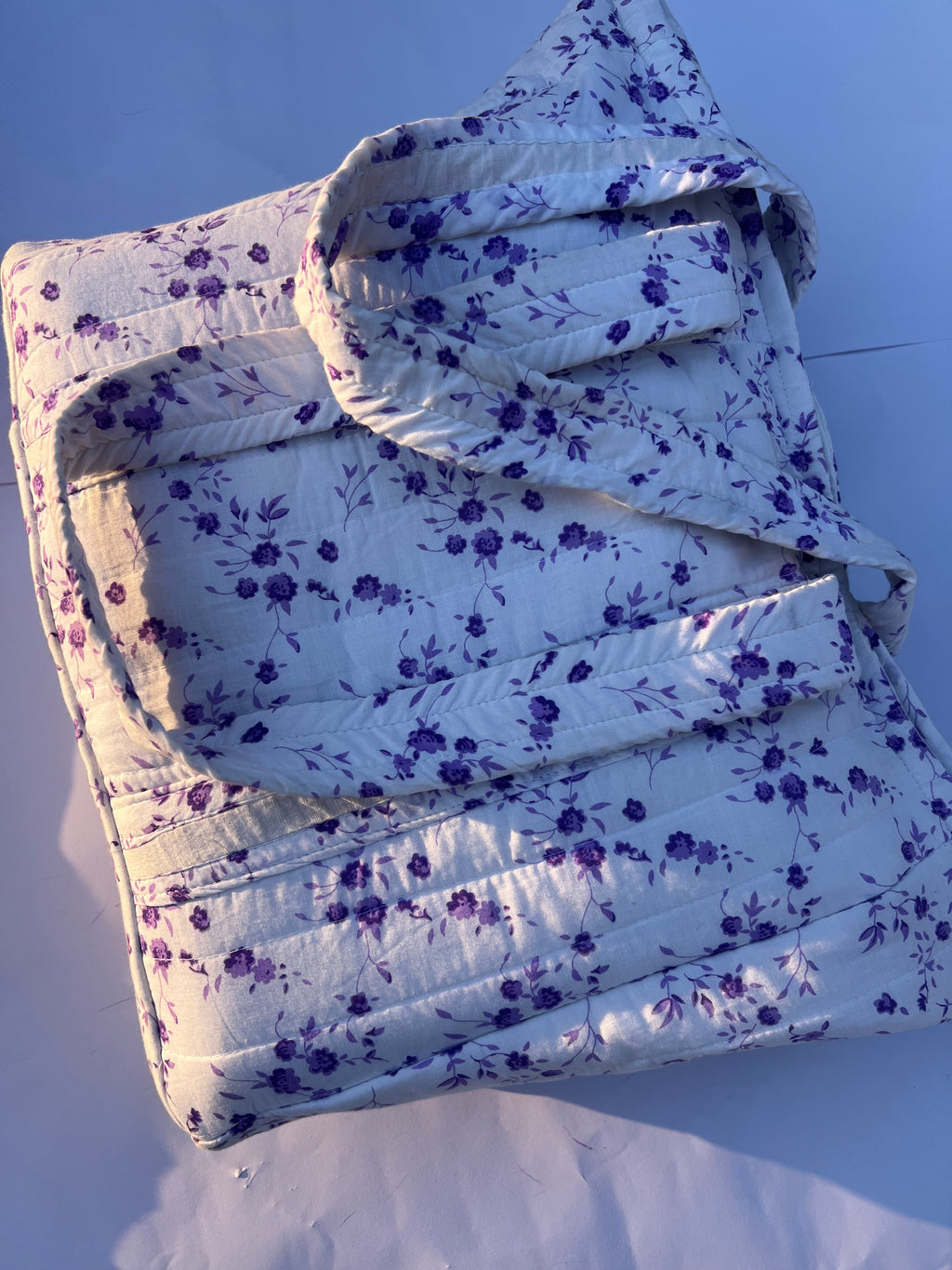 Lavender quilted laptop bag[preorders open]