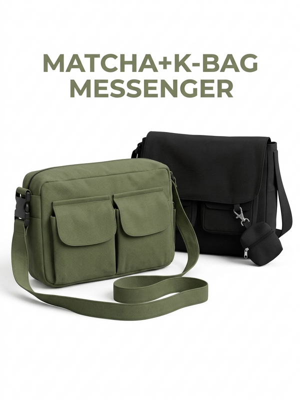 MATCHA + K-MESSENGER BAG BESTSELLER COMBO