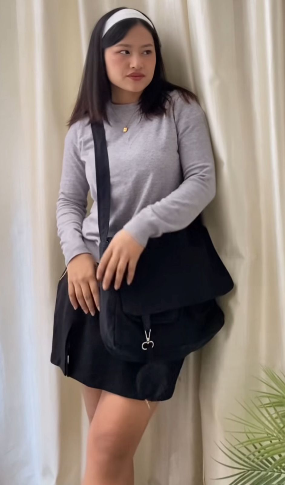 Messenger Korean bag(black)