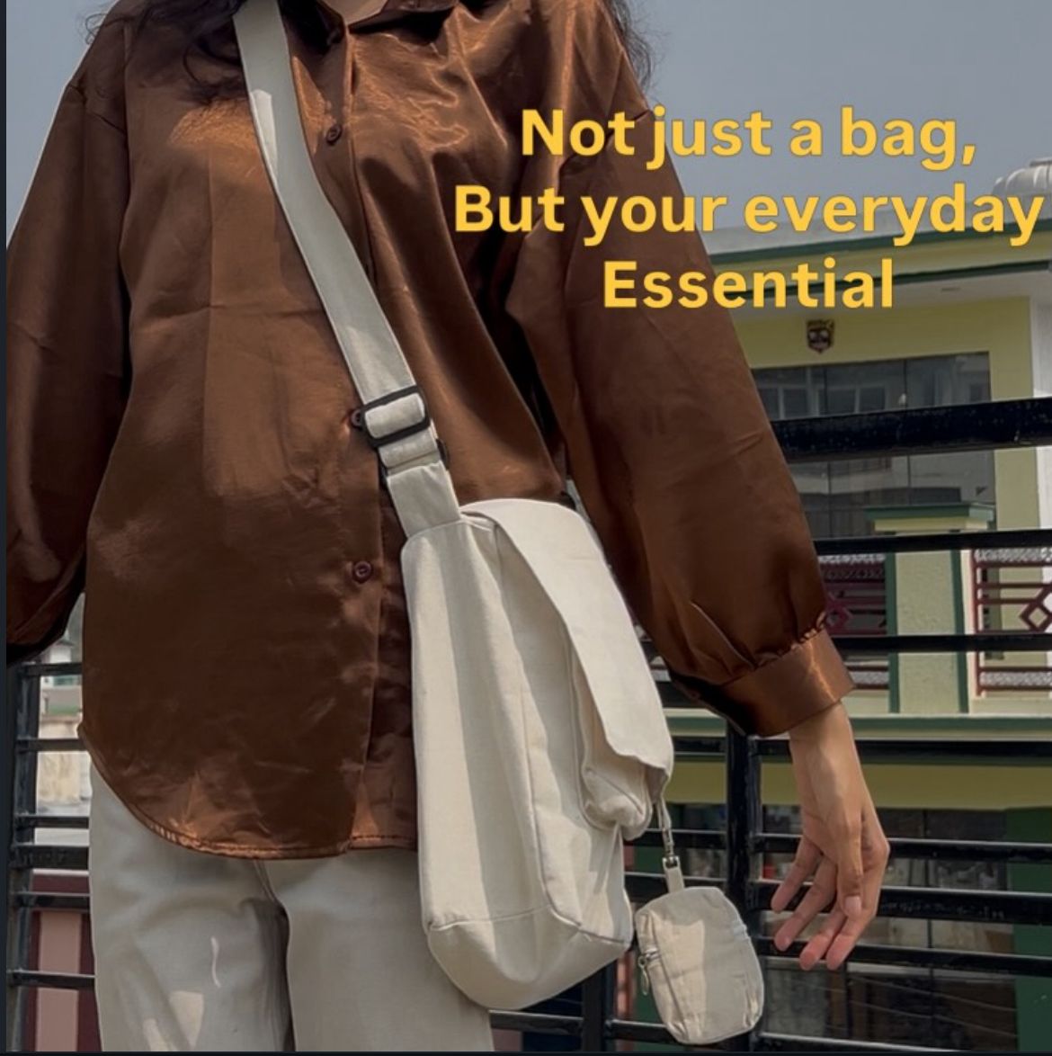 Messenger Korean bag(beige)