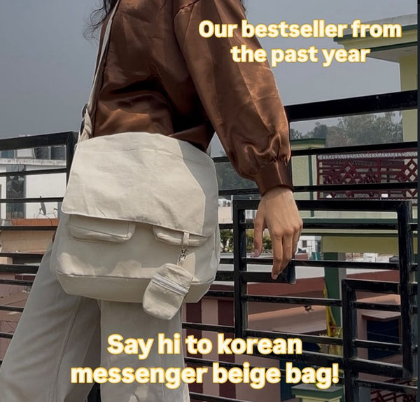 Messenger Korean bag(beige)
