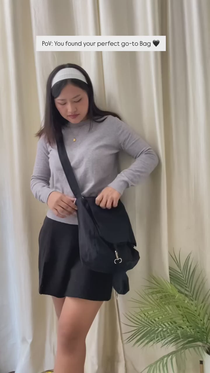 Messenger Korean bag(black)