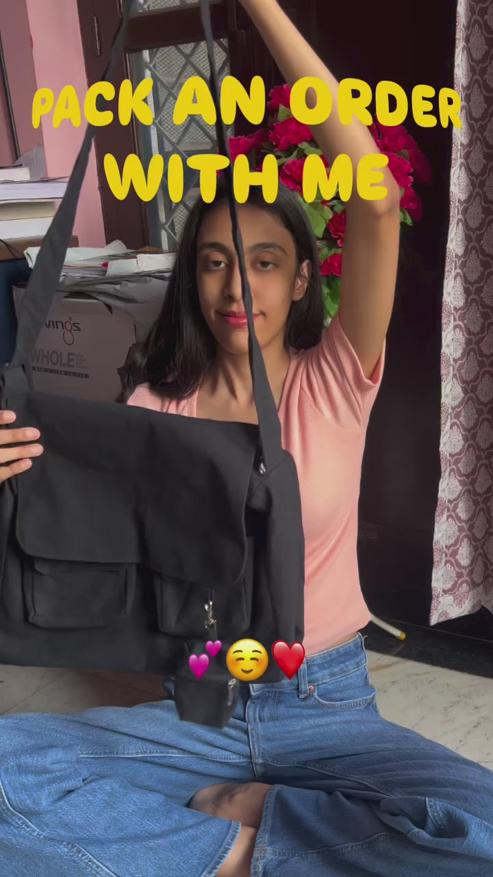 Messenger Korean bag(black)