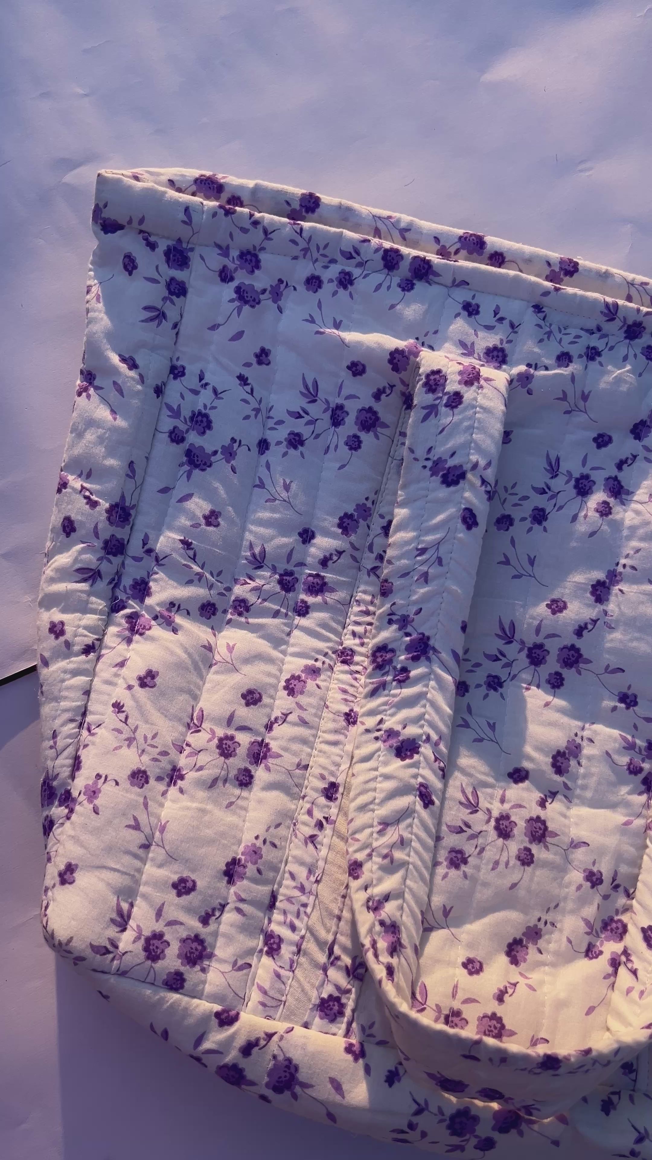 Lavender quilted laptop bag[preorders open]