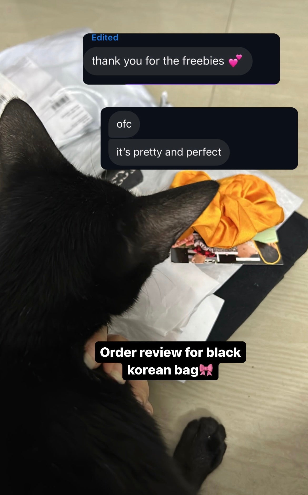 Messenger Korean bag(black)